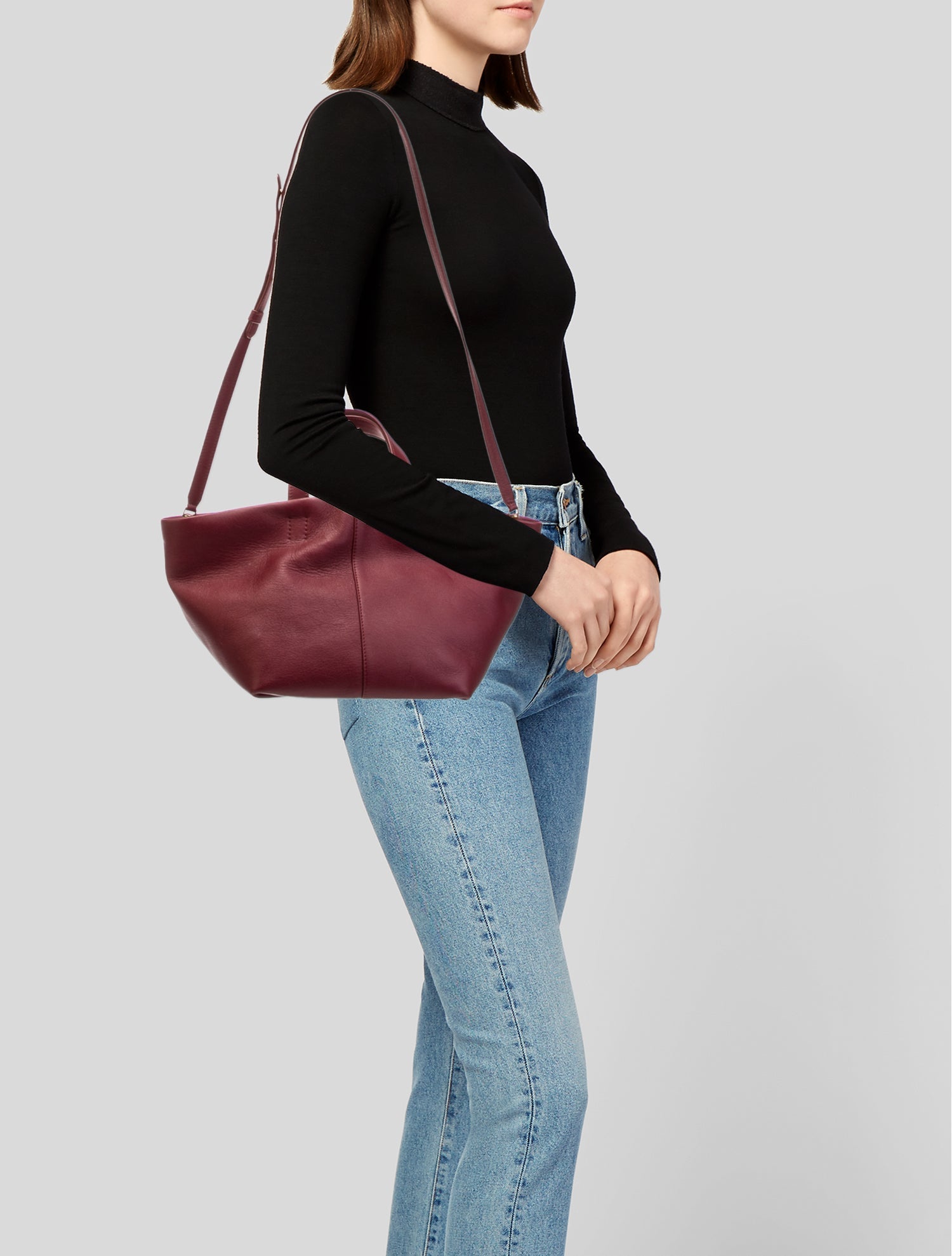 Mansur Gavriel Leather Top Handle Bag