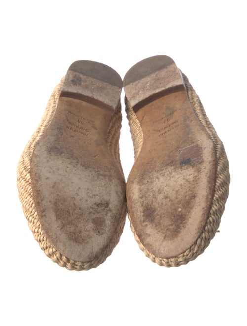 Mansur Gavriel Straw Bow Accents Flats