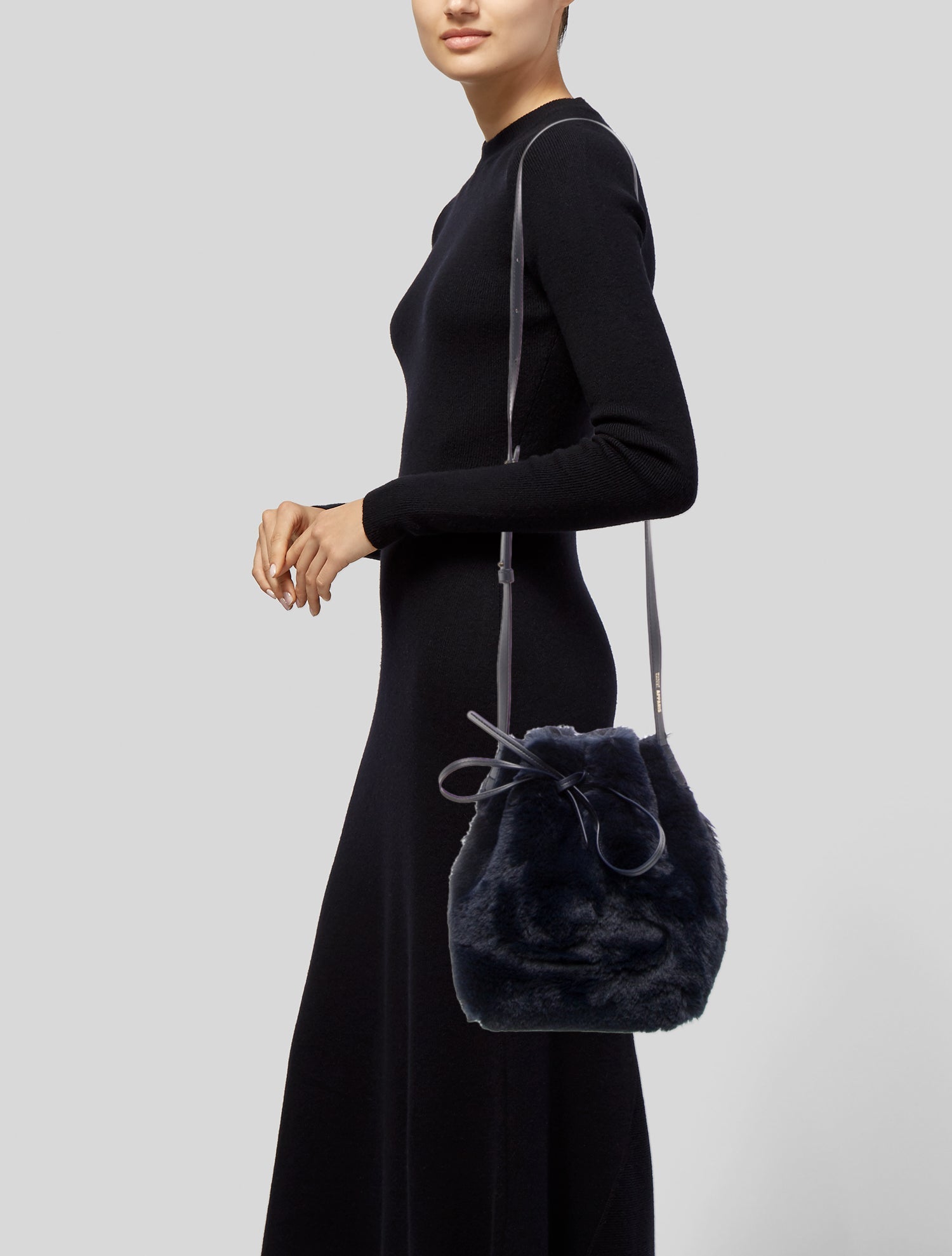 Mansur Gavriel Faux Fur Bucket Bag