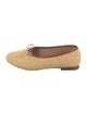 Mansur Gavriel Raffia Bow Accents Ballet Flats