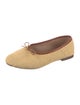 Mansur Gavriel Raffia Bow Accents Ballet Flats