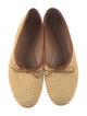Mansur Gavriel Raffia Bow Accents Ballet Flats
