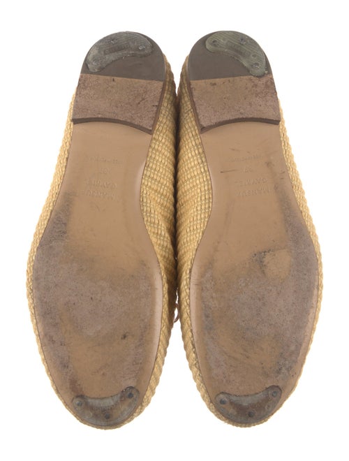 Mansur Gavriel Raffia Bow Accents Ballet Flats