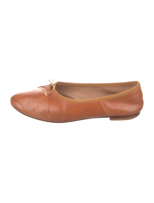 Mansur Gavriel Leather Bow Accents Ballet Flats