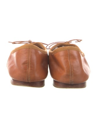 Mansur Gavriel Leather Bow Accents Ballet Flats