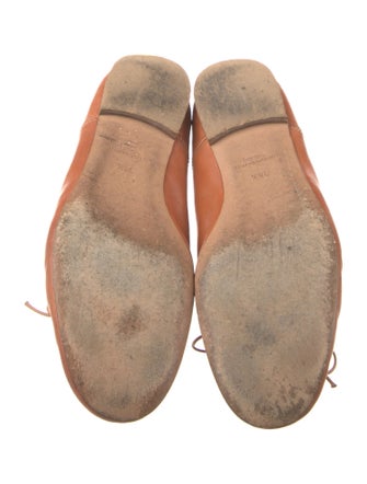 Mansur Gavriel Leather Bow Accents Ballet Flats