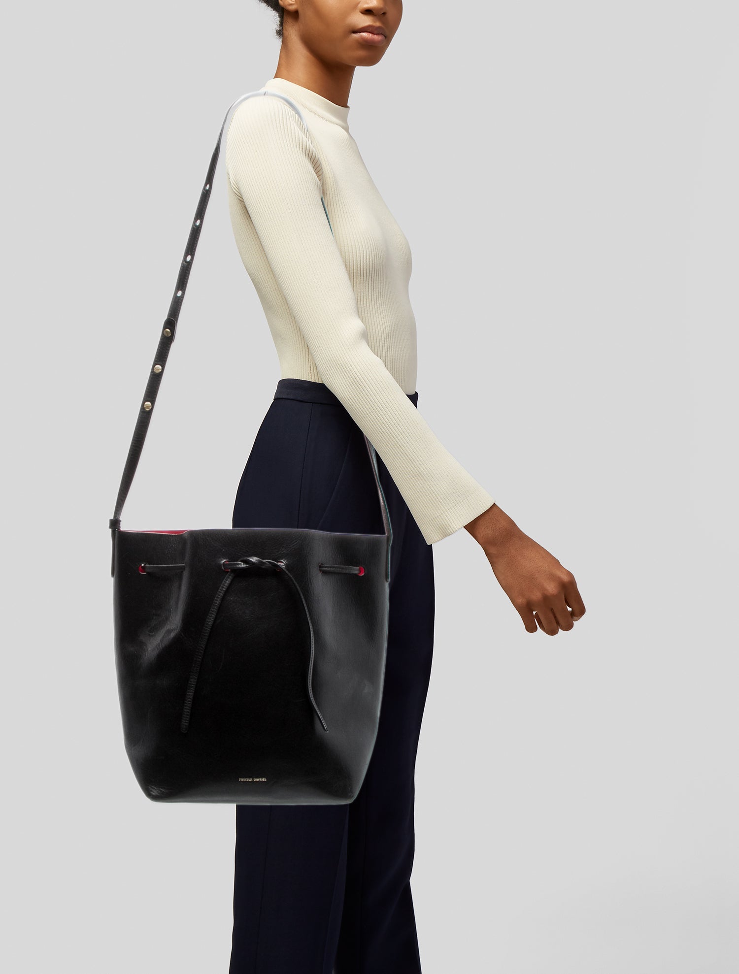 Mansur Gavriel Leather Bucket Bag