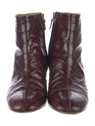 Mansur Gavriel Embossed Leather Boots