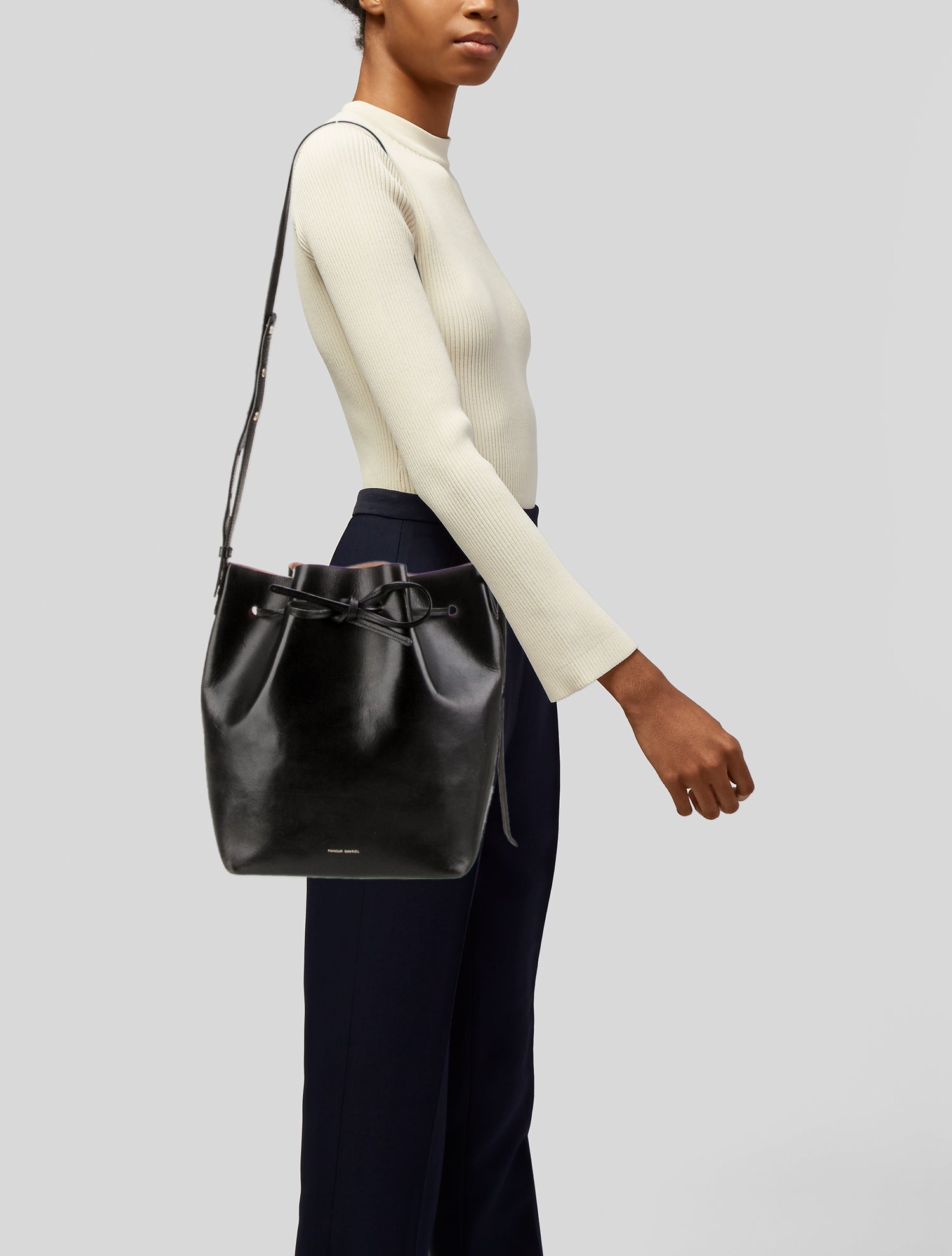 Mansur Gavriel Leather Bucket Bag