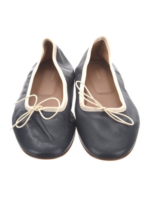 Mansur Gavriel Leather Grosgrain Trim Ballet Flats