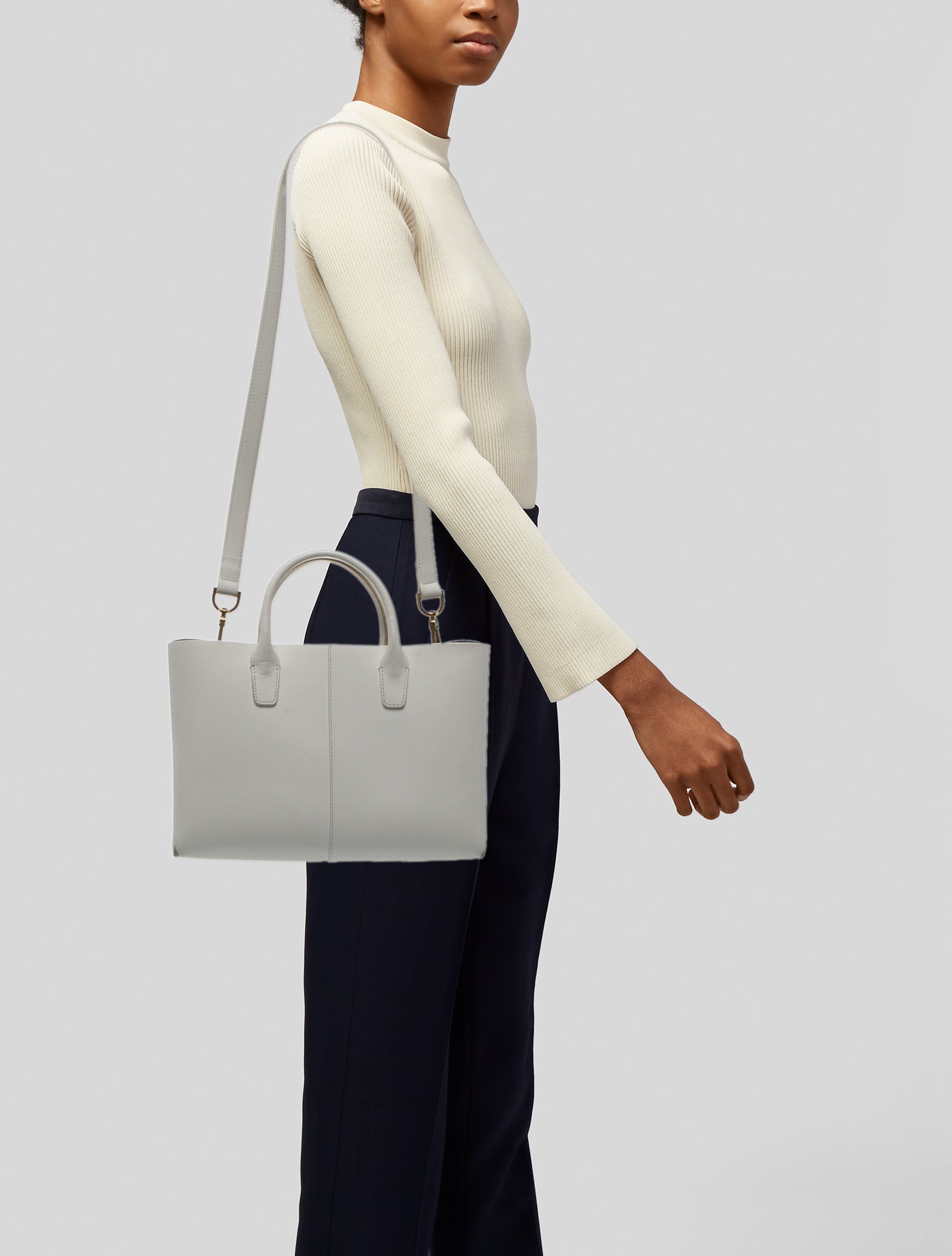 Mansur Gavriel Leather Top Handle Bag