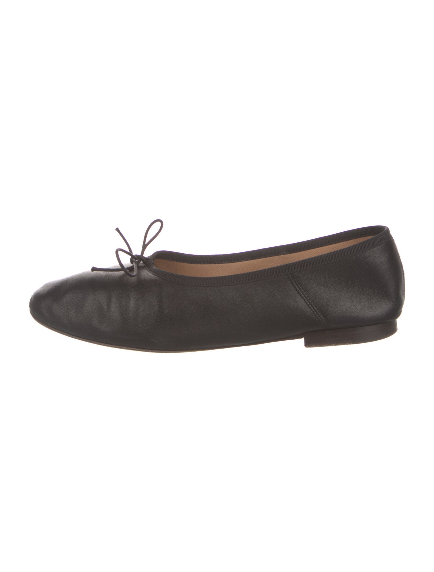 Mansur Gavriel Leather Bow Accents Ballet Flats