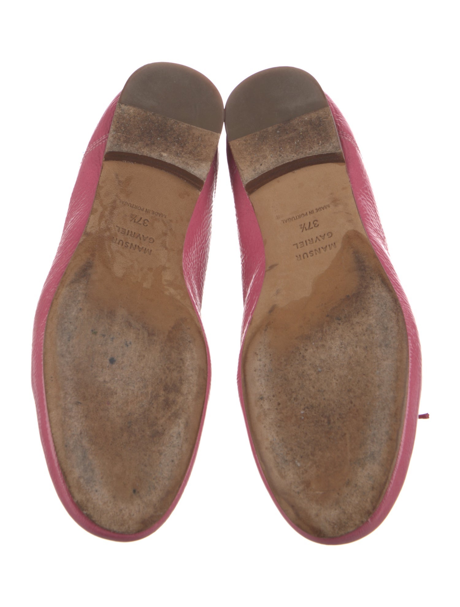 Mansur Gavriel Leather Bow Accents Ballet Flats