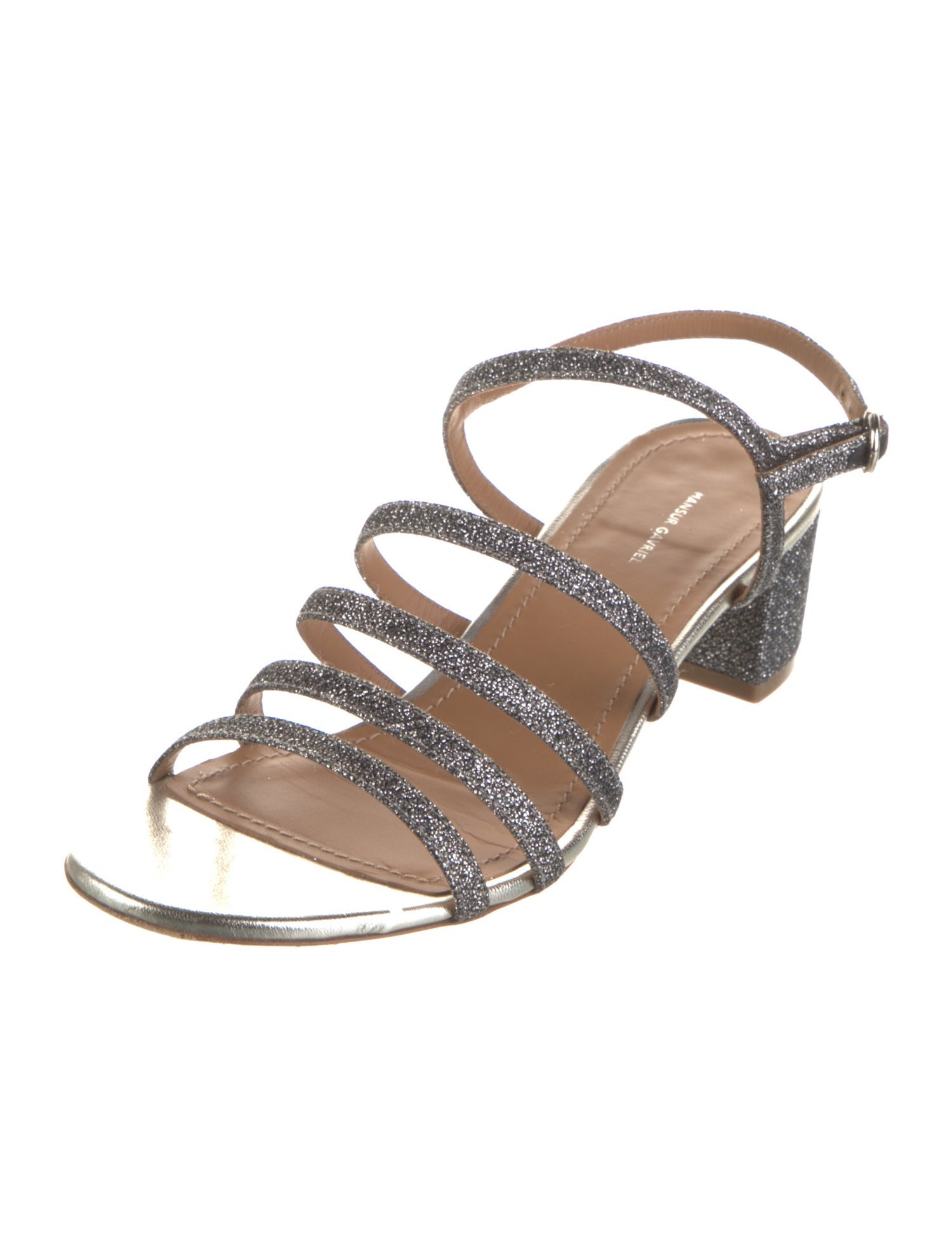 Mansur Gavriel Glitter Slingback Sandals