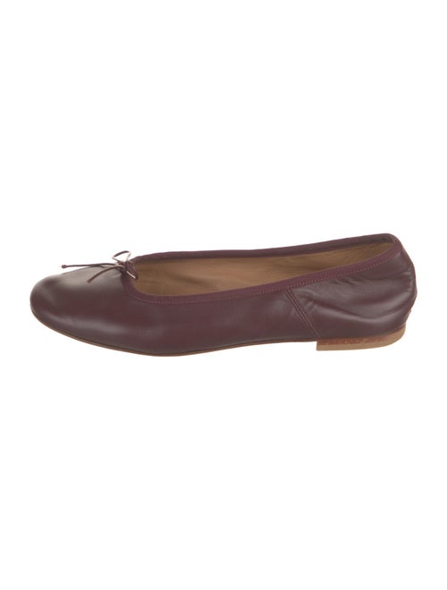 Mansur Gavriel Leather Bow Accents Ballet Flats