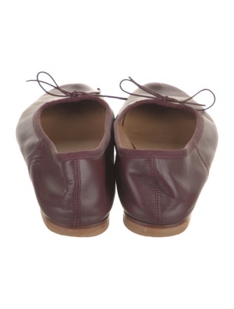 Mansur Gavriel Leather Bow Accents Ballet Flats