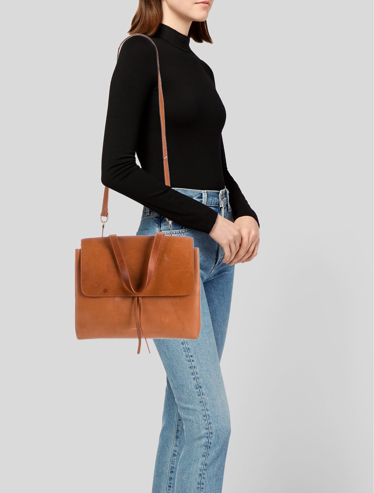 Mansur Gavriel Leather Top Handle Bag
