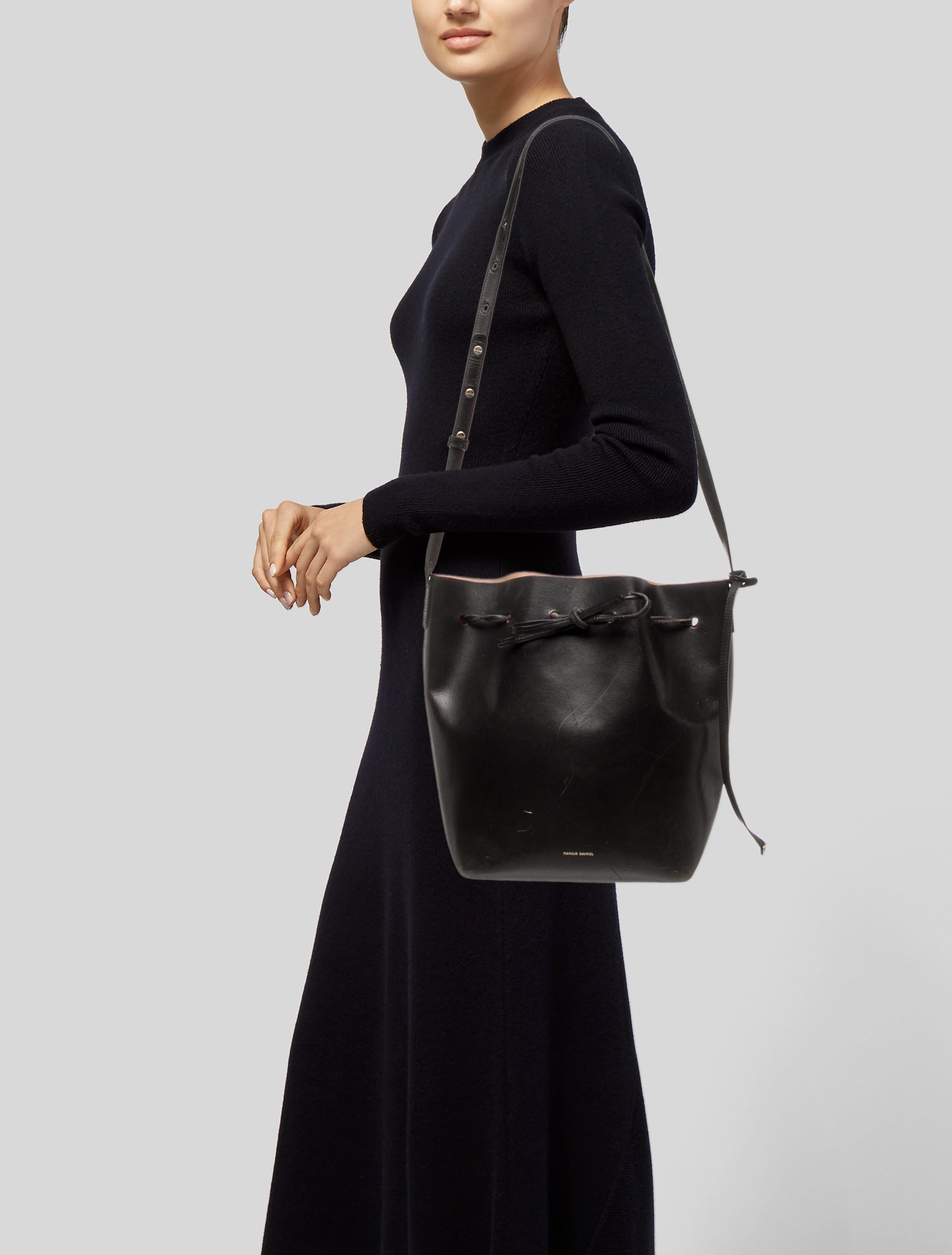Mansur Gavriel Leather Bucket Bag