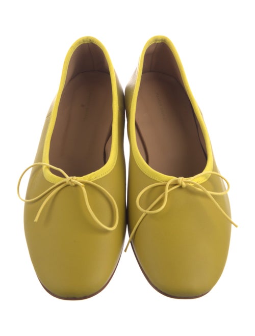 Mansur Gavriel Leather Bow Accents Ballet Flats
