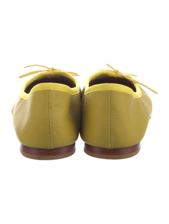 Mansur Gavriel Leather Bow Accents Ballet Flats