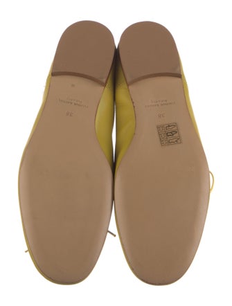Mansur Gavriel Leather Bow Accents Ballet Flats