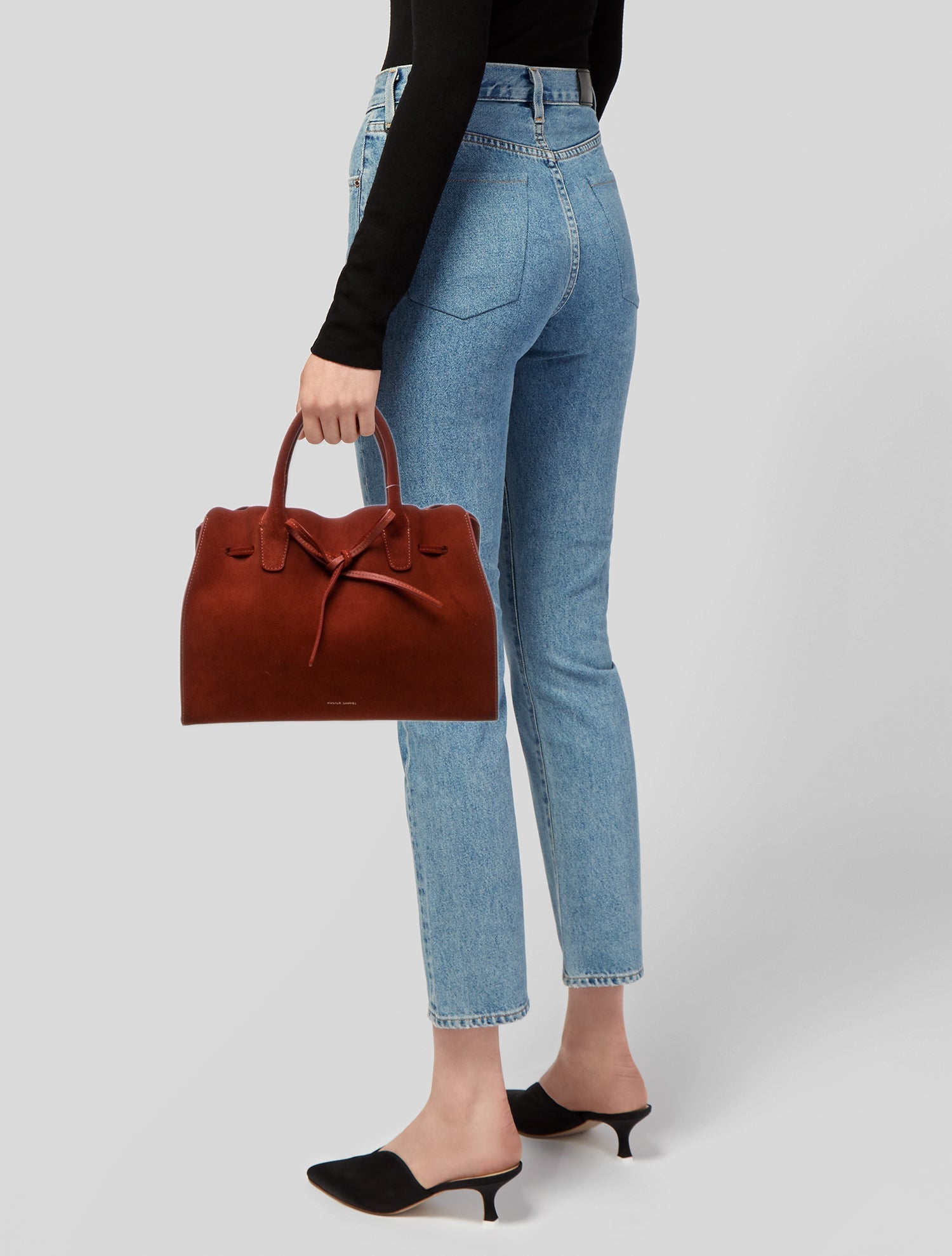 Mansur Gavriel Suede Top Handle Bag