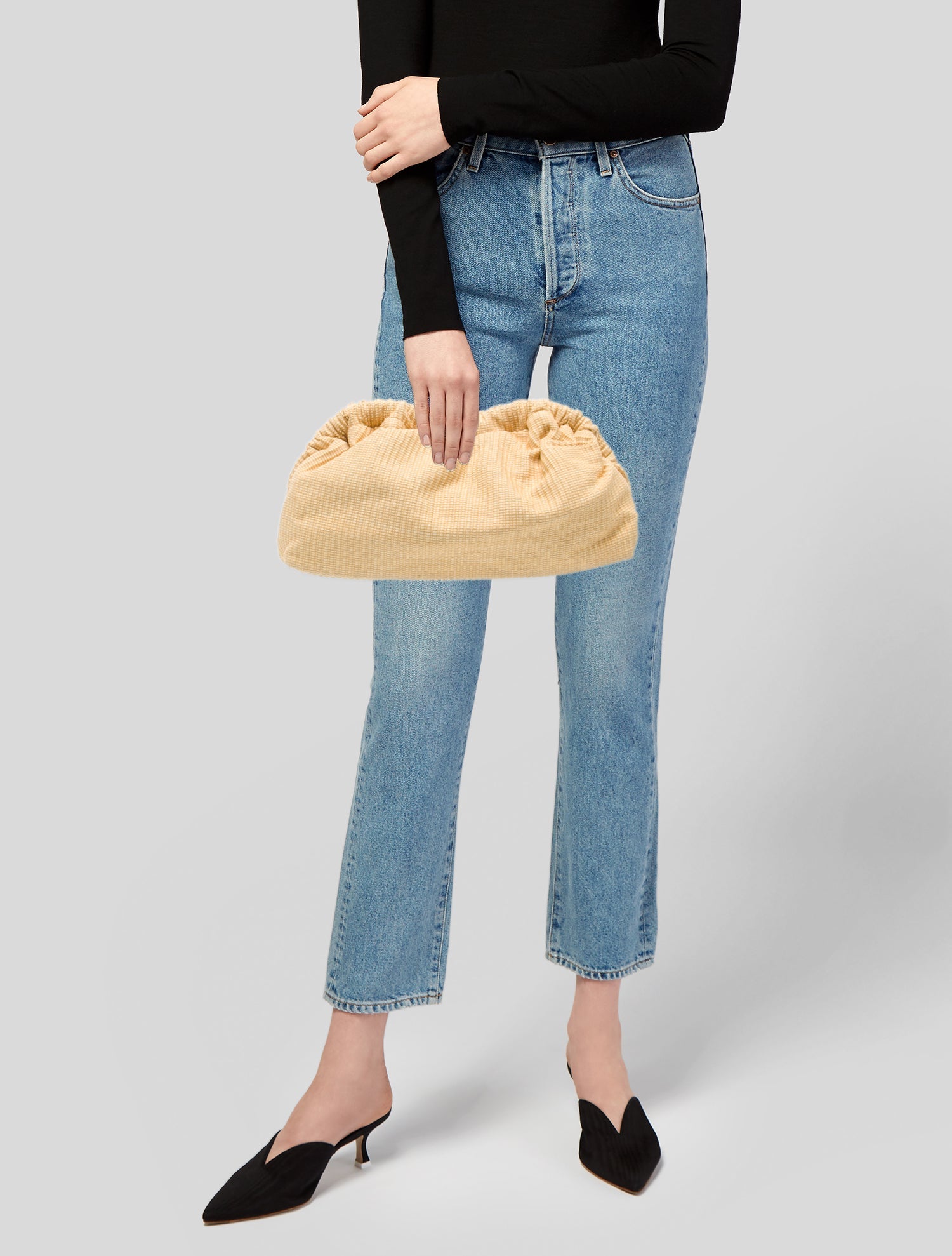 Mansur Gavriel Raffia Clutch