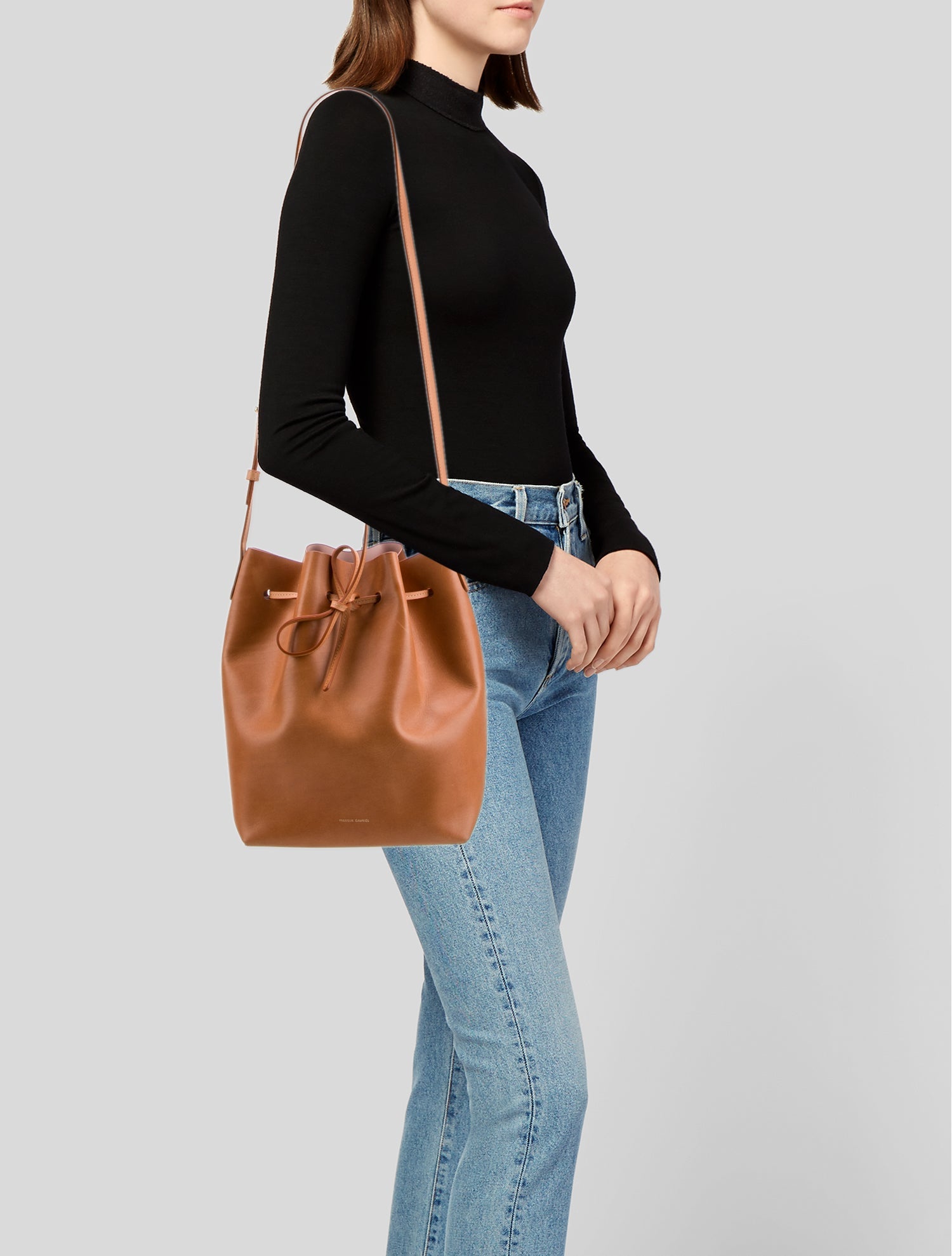 Mansur Gavriel Leather Bucket Bag
