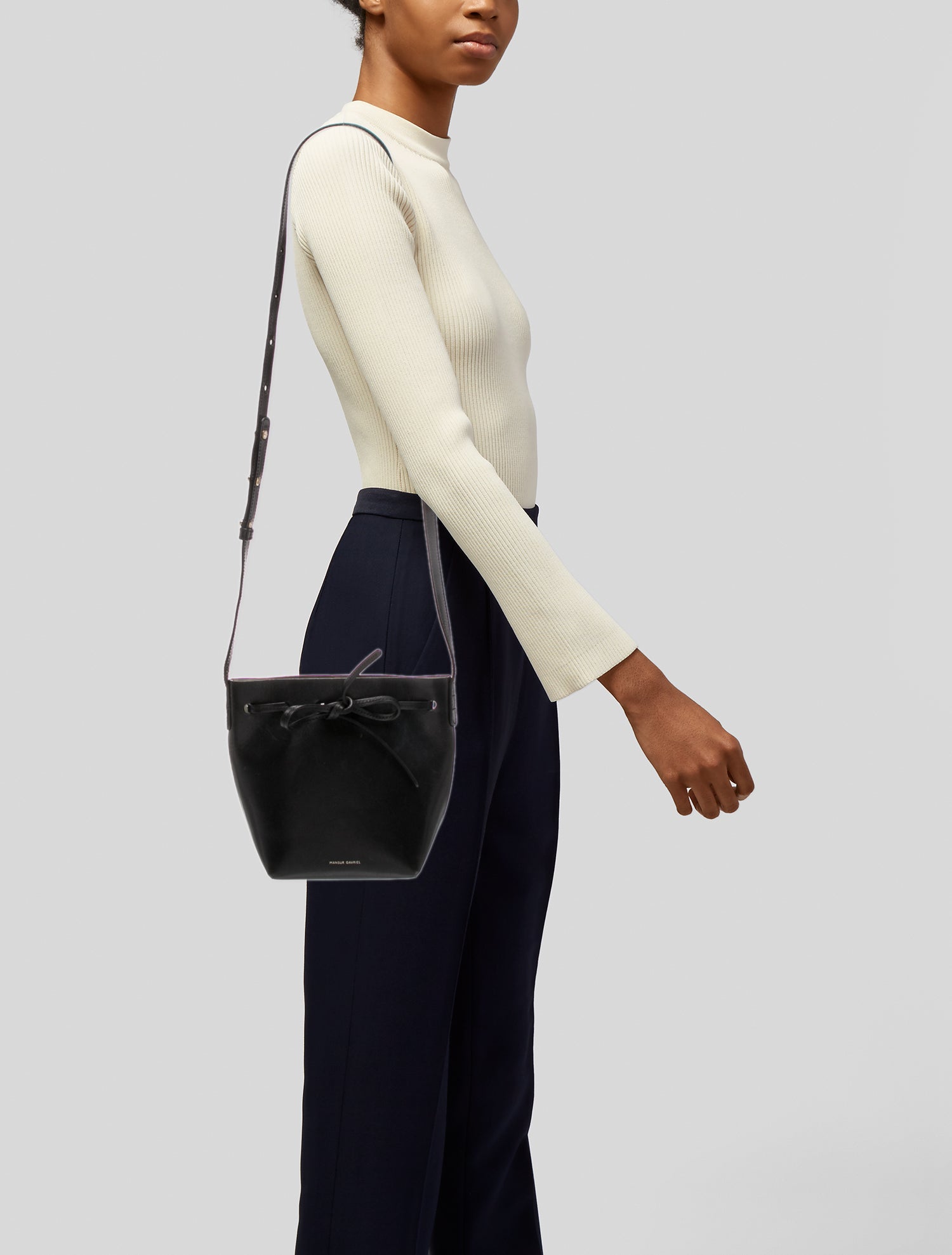 Mansur Gavriel Leather Messenger Bag