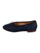 Mansur Gavriel Denim Bow Accents Ballet Flats