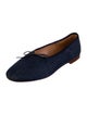Mansur Gavriel Denim Bow Accents Ballet Flats