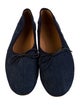 Mansur Gavriel Denim Bow Accents Ballet Flats