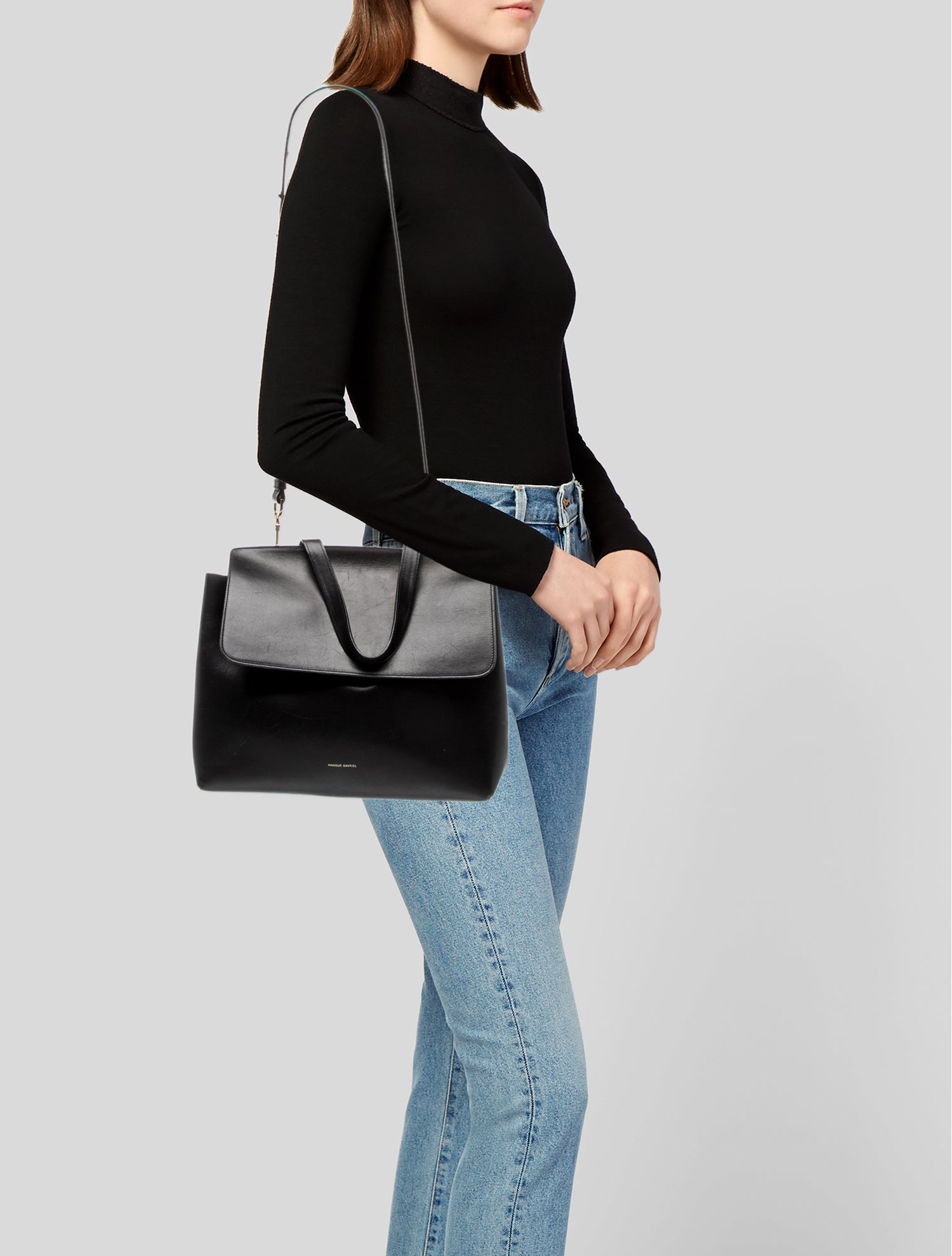 Mansur Gavriel Leather Top Handle Bag