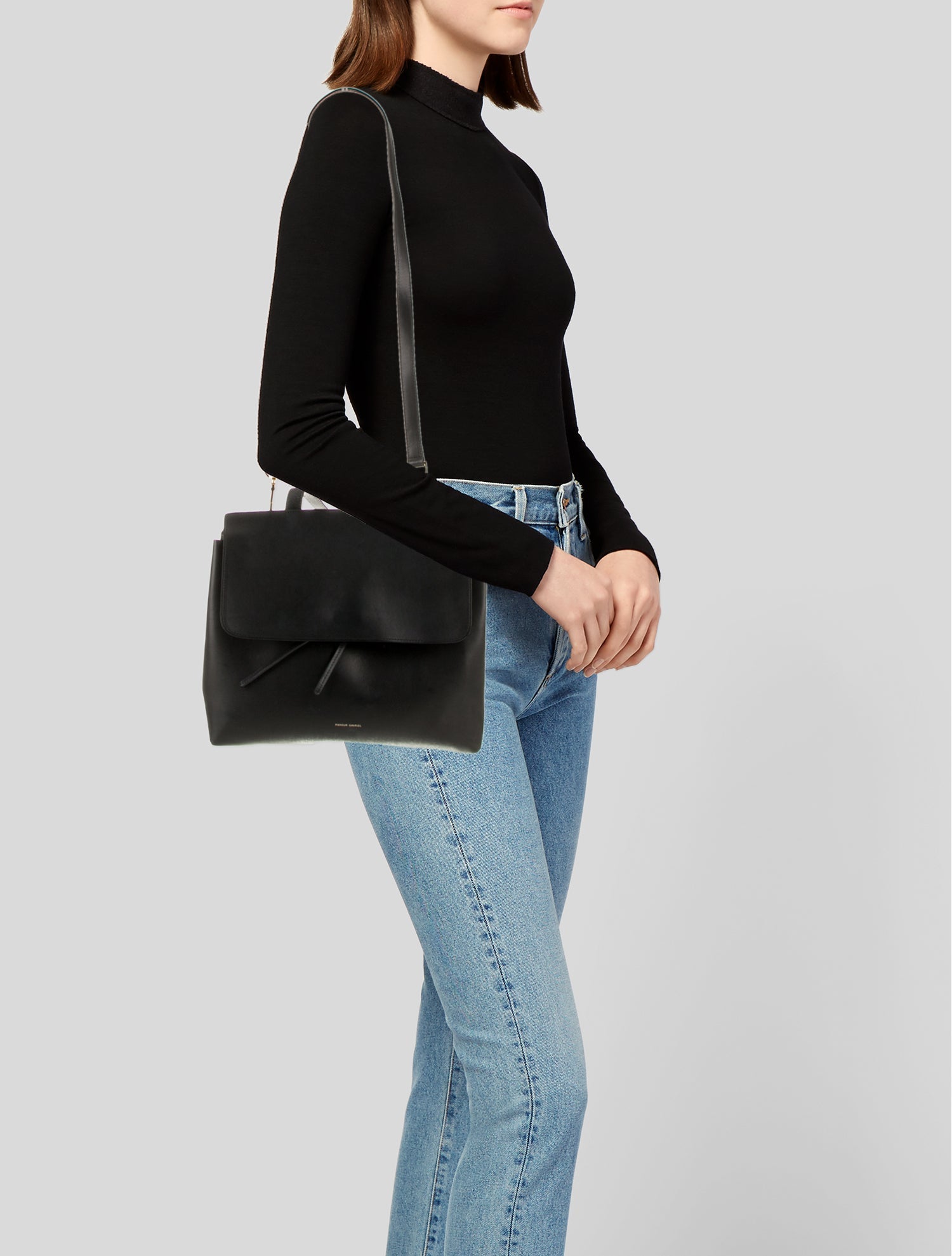 Mansur Gavriel Leather Top Handle Bag