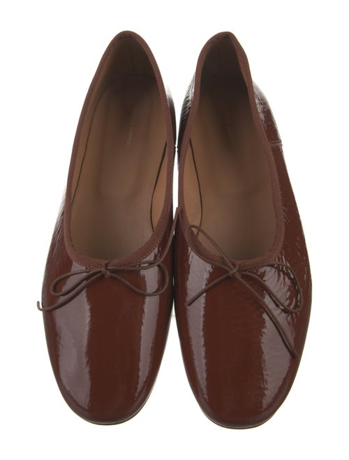 Mansur Gavriel Patent Leather Bow Accents Ballet Flats
