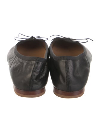 Mansur Gavriel Leather Bow Accents Ballet Flats