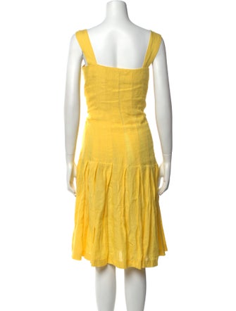 Mansur Gavriel Linen Midi Length Dress