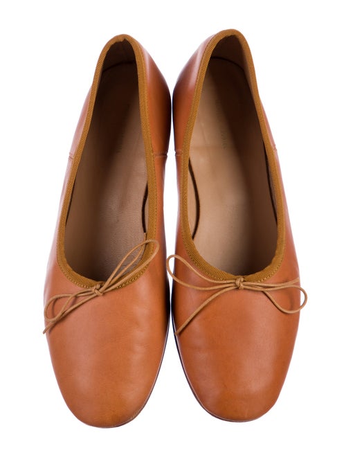 Mansur Gavriel Leather Bow Accents Ballet Flats