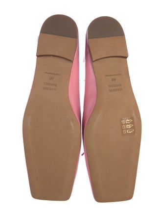 Mansur Gavriel Leather Bow Accents Ballet Flats