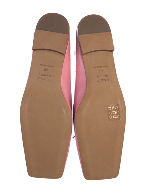 Mansur Gavriel Leather Bow Accents Ballet Flats