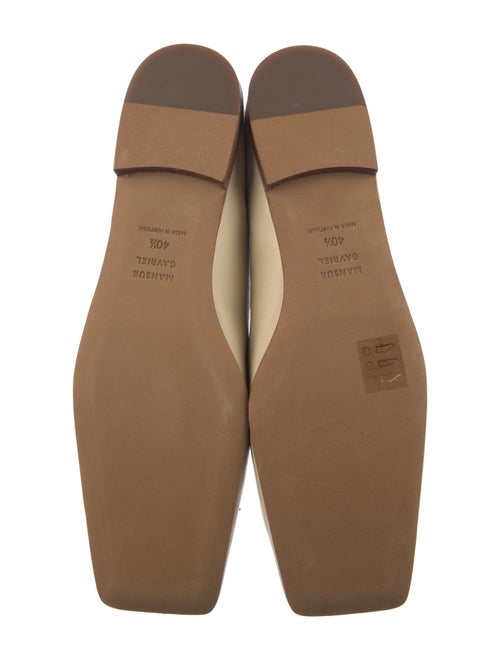 Mansur Gavriel Leather Lace Trim Embellishment Ballet Flats