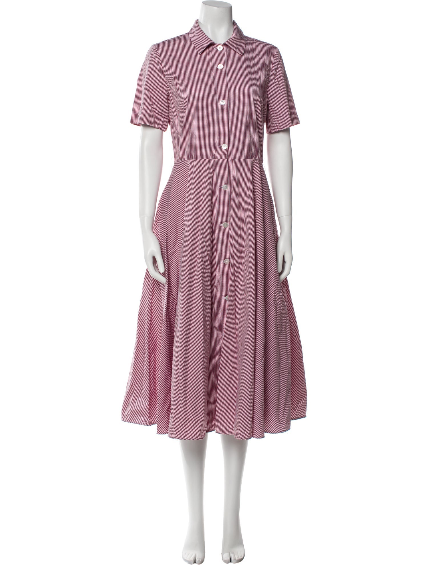 Mansur Gavriel Striped Midi Length Dress