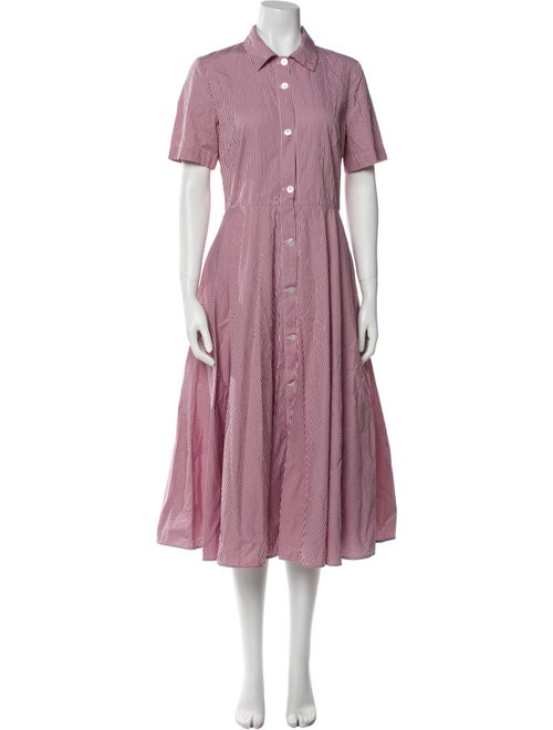 Mansur Gavriel Striped Midi Length Dress