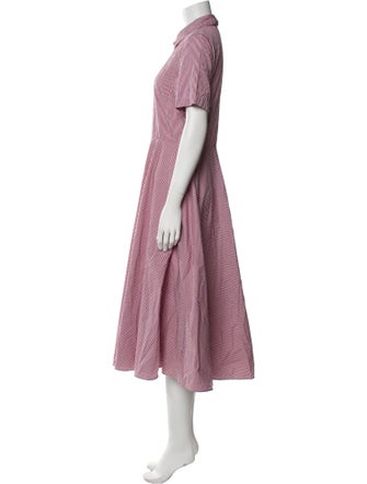 Mansur Gavriel Striped Midi Length Dress