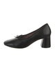 Mansur Gavriel Leather Bow Accents Pumps