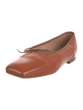Mansur Gavriel Leather Bow Accents Ballet Flats