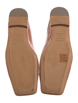 Mansur Gavriel Leather Bow Accents Ballet Flats