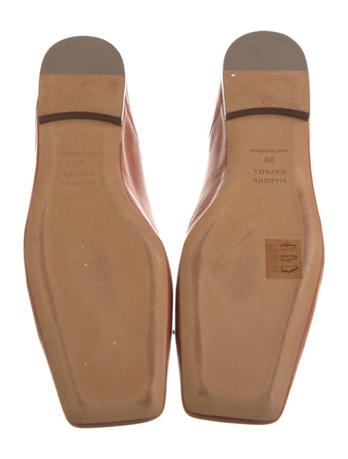 Mansur Gavriel Leather Bow Accents Ballet Flats