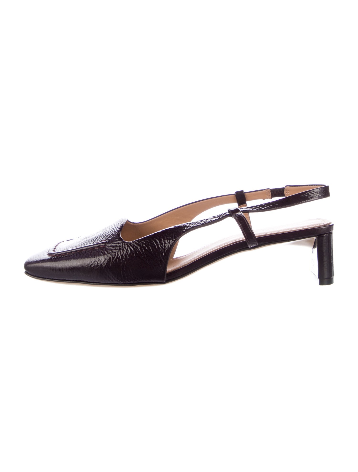 Mansur Gavriel Patent Leather Slingback Pumps