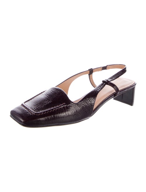 Mansur Gavriel Patent Leather Slingback Pumps